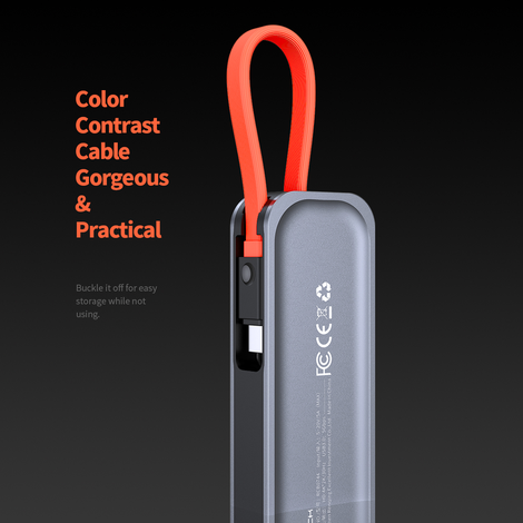 Hub 5 em 1 USB-C p/ 3XUSB 3.0 + PD + HDMI da ROCK - Imagem 2