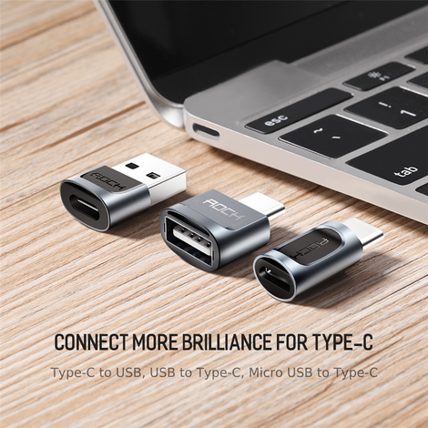 Adaptador Rock Type-C para USB-AM - Cinza Espacial - Imagem 2